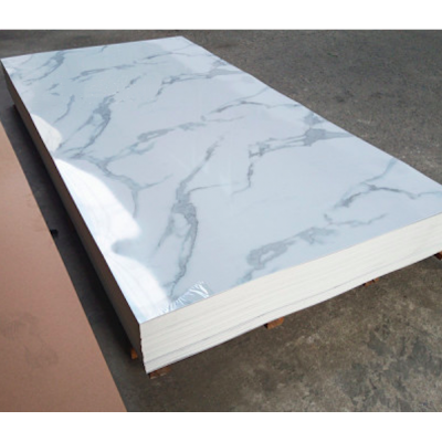 PVC UV Marble Stone Board - White Stone Net Color